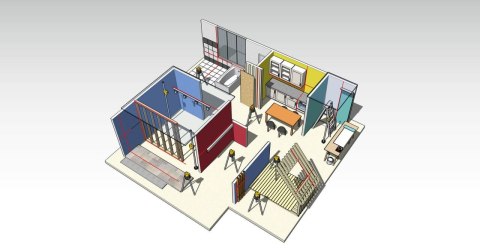 Laser krzyżowy ze statywem/tyczką teleskopową 10m Stabila LAX50 [16789]