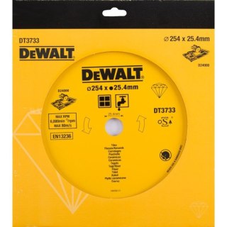 Tarcza diamentowa do ciecia płytek ceramicznych na mokro 250/25,4mm DeWalt [DT3733-XJ]