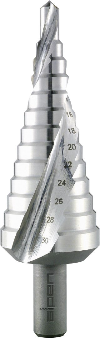 Wiertło stopniowe kobaltowe do metalu, stali nierdzewnej i tworzywa 4,0 - 20,0mm, HSS-Co Alpen [0072600620100]