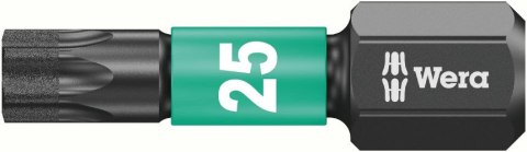 Zestaw 10 końcówek udarowych Impaktor 1/4" do śrub z gniazdem TORX, rozmiar TX25/25mm, Wera [05057625001]