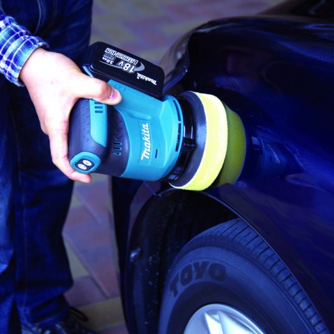 Akumulatorowa szlifierka mimośrodowa 125mm, 18V Li-Ion 2x5,0Ah, Makita [DBO180RTJ]