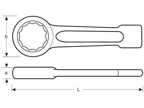 Klucz oczkowy, M85 do pobijania, Bahco [7444SG-M-85]