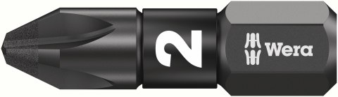 Zestaw 10 końcówek udarowych Impaktor 1/4" do śrub z gniazdem Pozidriv, rozmiar PZ2/25mm, Wera [05057621001]