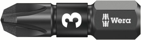 Zestaw 10 końcówek udarowych Impaktor 1/4" do śrub z gniazdem Pozidriv, rozmiar PZ3/25mm, Wera [05057622001]