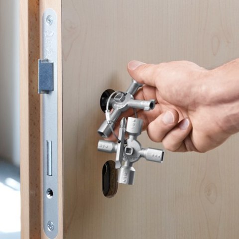 Klucz uniwersalny do szaf, tablic rozdzielczych, skrzynek i systemów odcinających TwinKey KNIPEX [00 11 01]