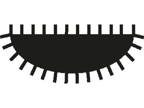 Pilnik ręczny półokrągły ERGO 300mm [1-210-12-1-2]