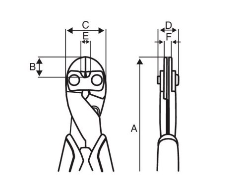 Szczypce do cięcia drutu fortepianowego, długość 208mm, Bahco [1520 G]