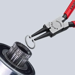 Szczypce do pierścieni Segera wewnętrzne, proste, zakres 85-140mm, KNIPEX [48 11 J4]