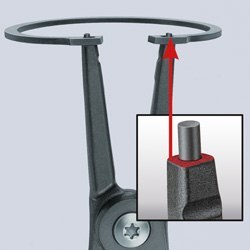 Szczypce do pierścieni Segera zewnętrzne, proste, zakres 19-60mm, KNIPEX [49 11 A2]