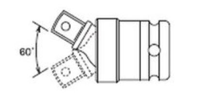 Udarowy przegub kątowy na kwadrat 1/2", KOKEN [14771-P]