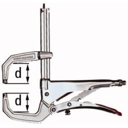 Szczypce zaciskowe spawalnicze omijające z regulowną szczęką 110mm Bessey [GRZC]