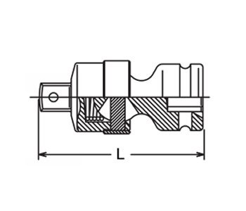 Udarowy przegub kątowy na kwadrat 1/2", KOKEN [14770-P]