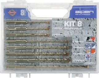 Zestaw 8 szt. wierteł do betonu SDS+, Alpen KIT-8 [0080704100100]