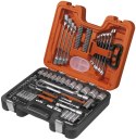 Zestaw nasadek 1/4" i 1/2", klucze płasko-oczkowe, imbusowe, nasadowe łamane, bity 1/4" i 5/16", 91 szt. BAHCO [S910]