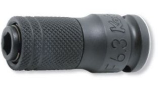 Adapter udarowy z blokadą, kwadrat 1/2" na sześciokąt 1/4'', KOKEN [14142-F6.3]