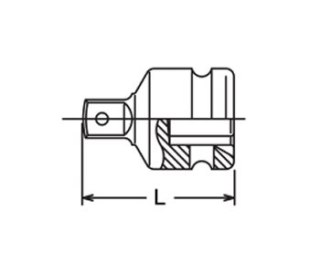 Adapter udarowy zmniejszający z 3/4" na 1/2", KOKEN [16644A-P]