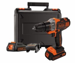 Akumulatorowa wiertarko-wkrętarka MultiEvo z wymienną głowicą / narzędzie wielofunkcyjne 18V Black+Decker [MT218KB-QW] Li-Ion, 2