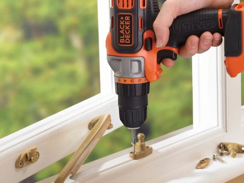 Akumulatorowa wiertarko-wkrętarka MultiEvo z wymienną głowicą / narzędzie wielofunkcyjne 18V Black+Decker [MT218KB-QW] Li-Ion, 2