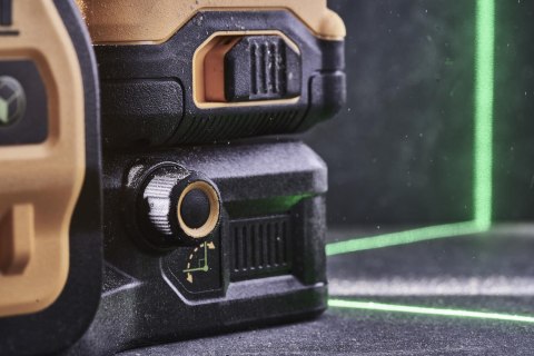 Akumulatorowy, samopoziomujący laser 3-wiązkowy 360° z wiązką zieloną do 30m, Li-Ion 10,8V Li-Ion 2,0Ah DeWALT [DCE089D1G-QW]