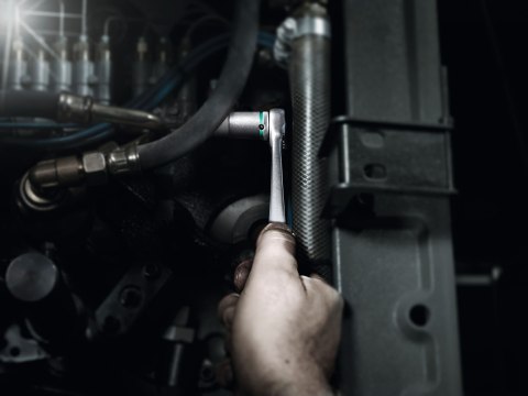 Klucz grzechotka 1/4' 76 zębów 141mm Zyklop Metal 8003 A Wera [05004003001]