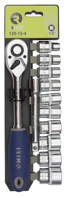 Zestaw nasadek 6-kątnych z grzechotką 1/2" 10-24mm IRIMO [129-12-4]