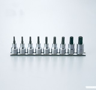 Zestaw nasadek z końcówką Torx T20-T60, na listwie Koken [RS4025/9-L60]