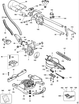 Zestaw odsysania pyłu fi 35mm do ukośnicy DW777 DeWALT [DE7778-XJ]