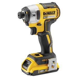 3-biegowa akumulatorowa zakrętarka udarowa 1/4" 18V Li-Ion 2x2,0Ah Dewalt [DCF887D2-QW]