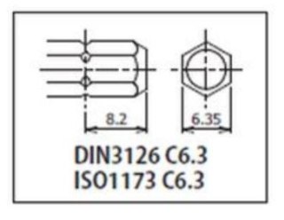 Adapter udarowy z blokadą, kwadrat 1/2" na sześciokąt 1/4'', KOKEN [14142-D6.3]