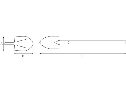 Nieiskrząca łopata zaokrąglona [NS802-290]