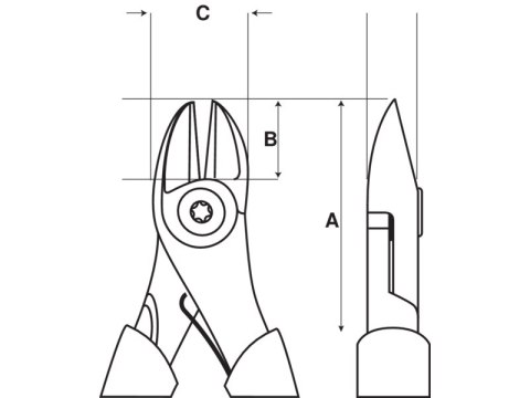 Nieiskrzące obcinaki boczne 150mm, Bahco [NSB402-160]