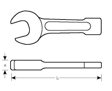 Nieiskrzący klucz płaski do pobijania M24 [NS100-24]