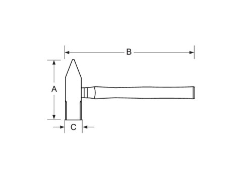 Nieiskrzący młotek ślusarski 100g z rękojeścią z włókna szklanego, Bahco [NS504-100-FB]