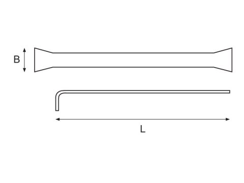 Nieiskrzący skrobak odgięty, Bahco [NSB700-300]