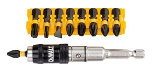 Zestaw 10szt. końcówek udarowych 1/4" Impact Torsion, SL, PZ, PH, Torx, DeWALT [DT70518T-QZ]