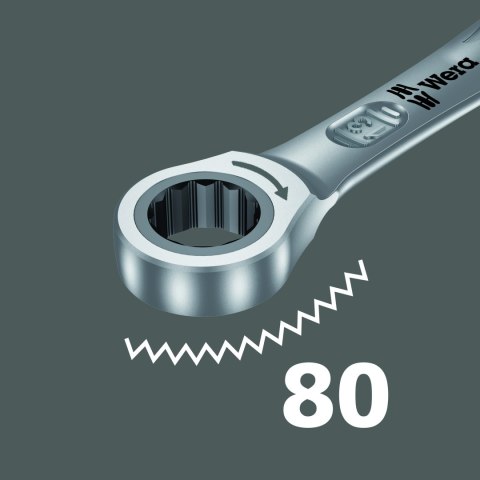 Zestaw 4szt. kluczy oczkowo-płaskich z grzechotką, Joker 6000, Wera [05073290001]