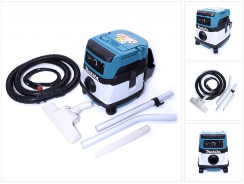 Akumulatorowy, sieciowy odkurzacz przemysłowy 2x18V Li-Ion/230V, LXT Makita [DVC860LZ]