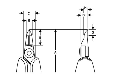 Ucinaki skośne serii RX Flush, Ergo, rozmiar M 139mm, BAHCO [RX 8149]