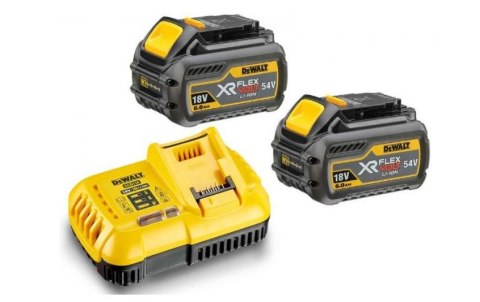 Zestaw 2 akumulatorów 54V FlexVolt 6,0Ah + ładowarka DeWALT [DCB118T2-QW]