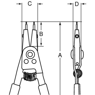 Zestaw 3szt. szczypiec Seger'a do pierścieni wewnętrznych i zewnętrznych, Bahco [9938]
