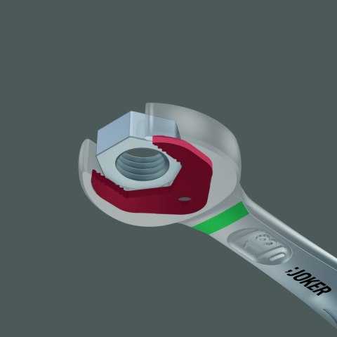 Zestaw 4szt. kluczy oczkowo-płaskich z grzechotką i z przełącznikiem, Joker Switch 6001, 2go Wera [05020090001]