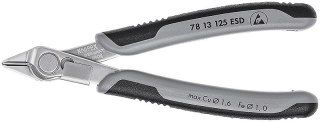 Precyzyjne, antystatyczne szczypce do dokładnego cięcia Knipex [78 13 125 ESD]