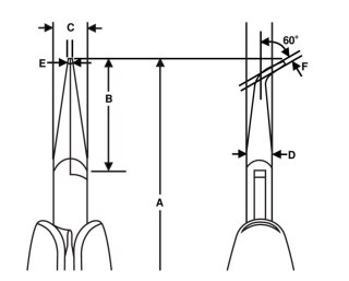 Szczypce półokrągłe odgięte precyzyjne, szczęki gładkie, serii RX, rozmiar L 155,5mm, BAHCO [RX 7892]