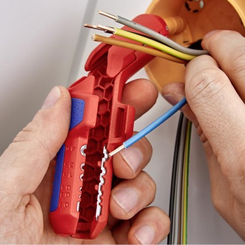 Uniwersalny ściągacz izolacji ERGOSTRIP, przekroje 0,2-4,0mm², Knipex [16 95 01 SB]