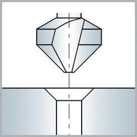 Zestaw 3szt pogłębiaczy stożkowych HSS 90' Alpen [0229200003100]