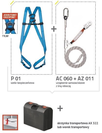 ZESTAW BASIC PRO 1 1/05 + dł. liny roboczej 5 m PROTEKT