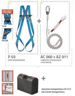 ZESTAW BASIC PRO 3 3/15 + dł. liny roboczej 15 m PROTEKT