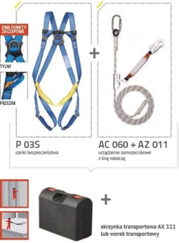 ZESTAW BASIC PRO 3S 3S/05 + dł. liny roboczej 5 m PROTEKT