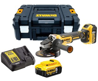 Akumulatorowa szlifierka kątowa 125mm, 18V 2x5,0Ah DeWALT [DCG405P2-QW]