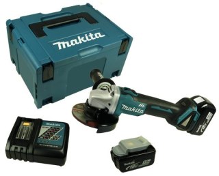Akumulatorowa szlifierka kątowa 125mm, 18V Li-Ion 2x5,0Ah Makita [DGA504RTJ]